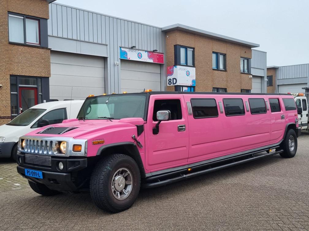 Hummer H2 limousine roze